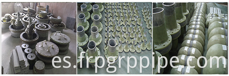 Accesorios de acoplamiento de fibra de vidrio de tuberías RTR, accesorios de tubería de resina epoxi, codo GRE FRP GRP